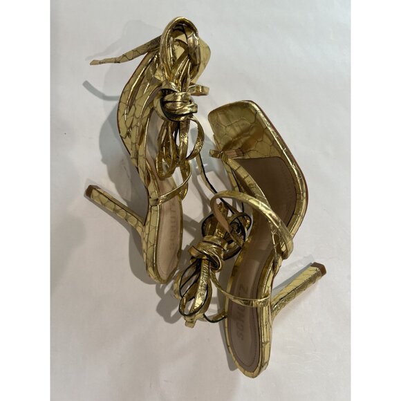 Schutz Krist Sandals in Ouro - Picture 5 of 7